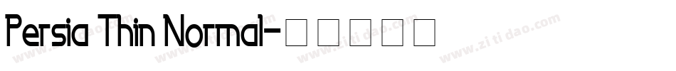 Persia Thin Normal字体转换